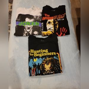 Bundle 3 horror theme tees M